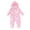 Pink-1, variant on Boys Girls Cotton Jumpsuit Fall Winter Hooded Baby Long Sleeve Onesies Zipper Cute Fashion Infant Newborn Rompers, White, 12 Months