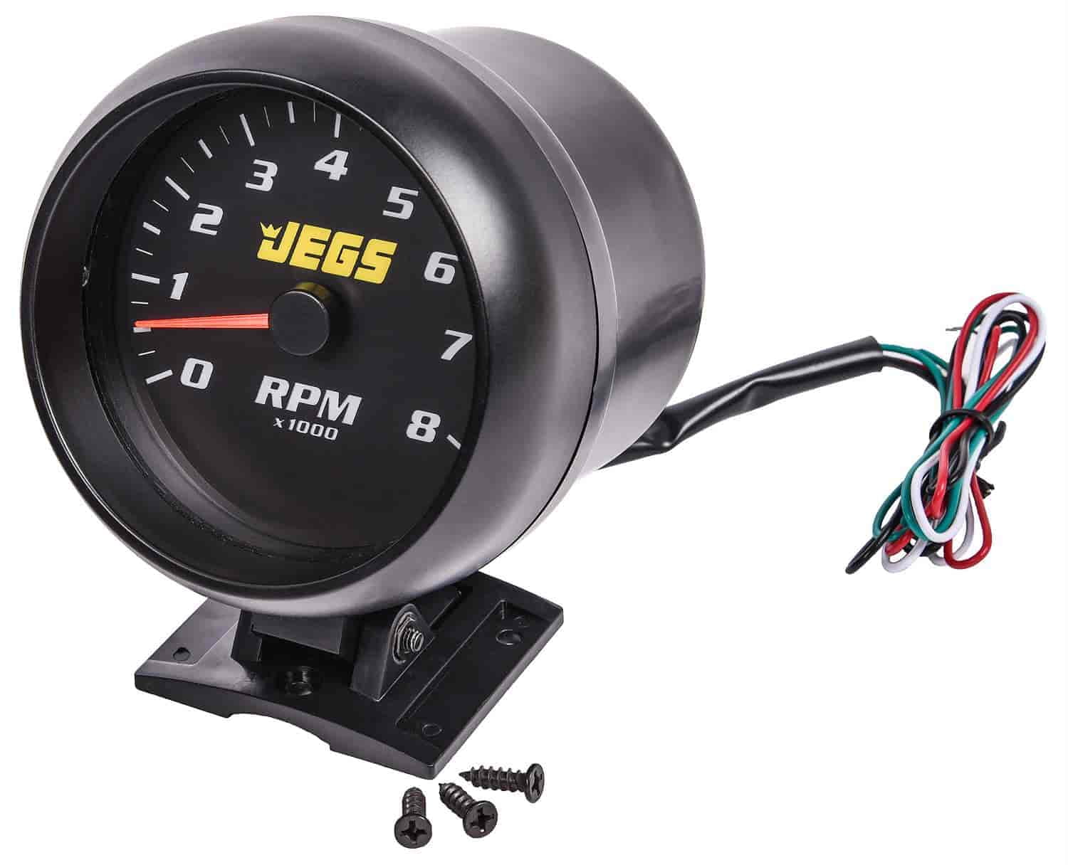 JEGS 41305 3 3/4 in. Pedestal Mount Tachometer 08 000 RPM Electrical