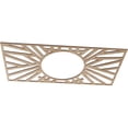 thumbnail image 2 of 40"W x 20"H x 14 3/4"ID x 1/4"T Hoover Wood Fretwork Pierced Ceiling Medallion, Red Oak, 2 of 3