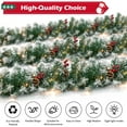 thumbnail image 6 of Yexmas 9ft Large Christmas Garland, Multi-Purpose Xmas Wreath with 45 LED Lights, Decorated with Pinecones, Berry Clusters, Battery Operated, 6 of 9