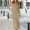 Khaki, variant on Womens Ribbed Knit Maxi Dresses Long Sleeve V Neck Casual Sweater Dress Bodycon Midi Dress Summer Dresses for Women Beach with Sleeves Woman Dresses Casual Woman Maxi Dress Casual Summer Dresses for