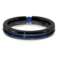thumbnail image 5 of Edward Mirell Black Ti Sapphire & Blue Anodized 4mm Band, 5 of 7