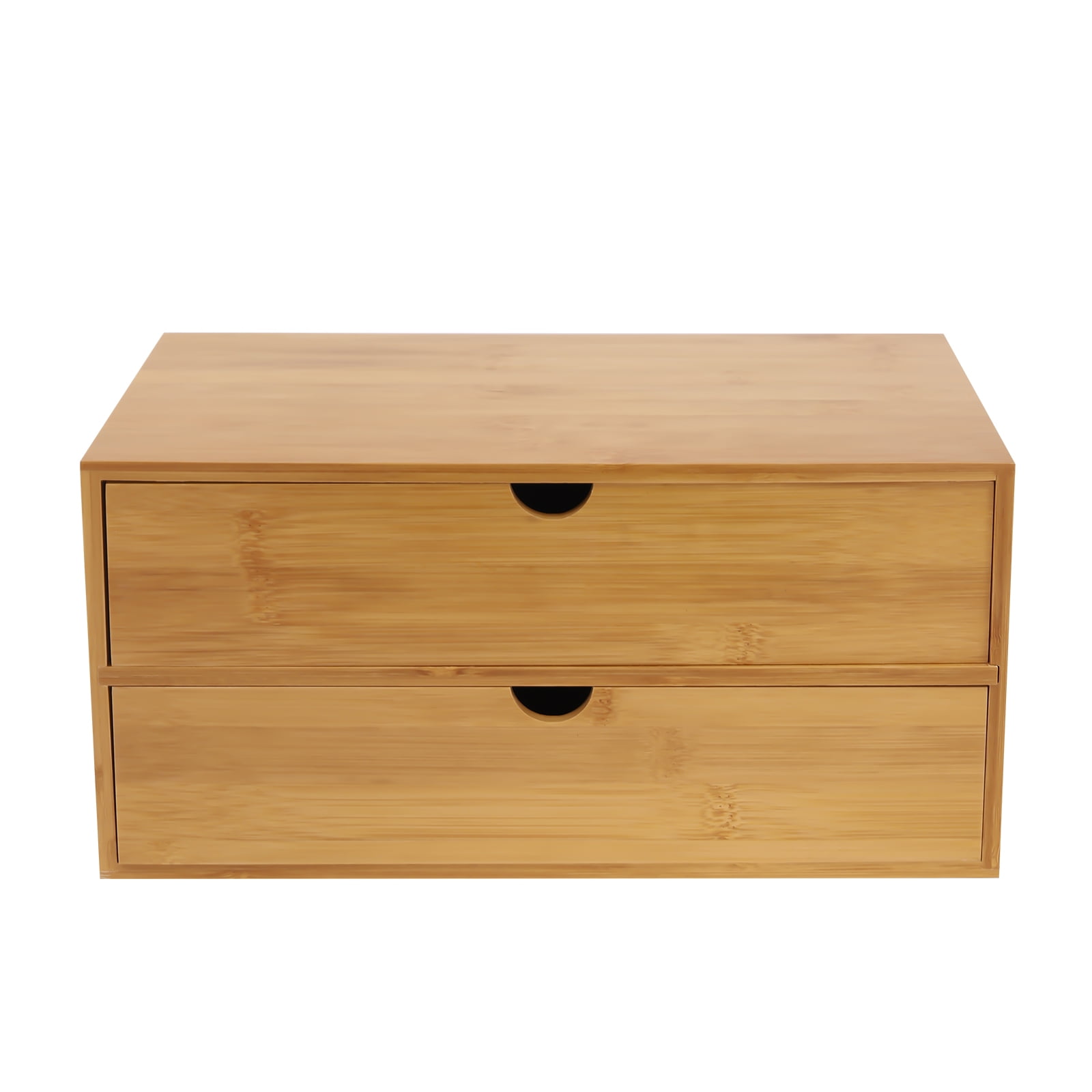 Peakora Wood Desk Organizer Mini Bamboo Desk Drawer Tabletop Storage Organization Box for Office Home Toiletries Supplies, No Assembly Required