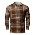 thumbnail image 4 of Vedolay Men Polo Shirt Performance Long Sleeve Polo Shirts with Pocket Coffee,XL, 4 of 4