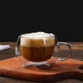 thumbnail image 3 of Djiypn Tasse à Café en Verre Double Isolation Transparente, Résistante à la Chaleur pour Boissons Chaudes et Froides, Maison, Bureau, Café, Design Moderne pour Amateurs de Thé, Espresso, 3 of 8