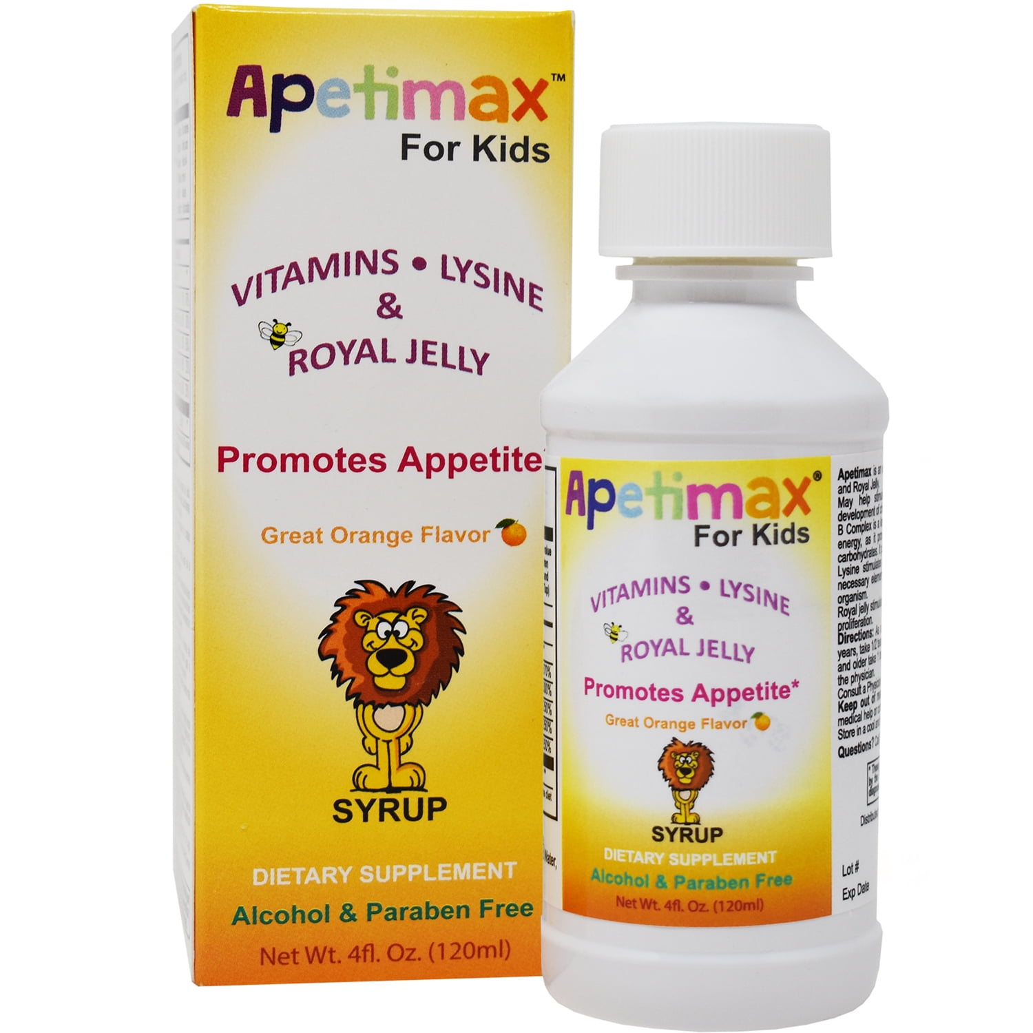 Apetimax for Kids Vitamins Lysine Royal Jelly 4 oz