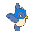 thumbnail image 1 of Broche de aleación con forma de gota de aceite y forma de pájaro de dibujos animados con forma de pájaro azul esmaltado, para abrigo, sombrero, camisa, insignia, accesorios, 1 of 6