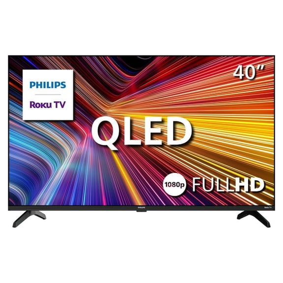 Philips 40 Inch Full HD QLED Smart TV HDR Voice Assistant WiFi 40PFL7975/F6 - Open Box