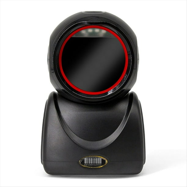 Escáner Omnidireccional de Código de Barras 2D Código QR 1D 2D Escritorio Sensor de Lector de Matriz de Datos USB de Código de Barras con Detección Automática Sensor Negro