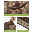 thumbnail image 4 of Western Farmhouse Bar Stool Covers Set of 4, Primitive Rustic Country Retro Texas Star Stretch Bar Chair Covers with Backs, Removable Pub Counter Height Chair Cover for Kitchen Dining Room Cafe, 4 of 7