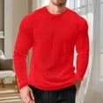 thumbnail image 4 of DPTALR Men's Solid Color Loose Casual Fitness Sports Top Home Wear T-Shirt,Red,Big and Tall Men XXL, 4 of 5