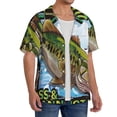thumbnail image 2 of Sikiie i like big Bass & i cannot lie Print Men's Wrinkle Free Untucked Cuban Shirt Business Casual Button Down Shirts Short Sleeve Shirt-XX-Large, 2 of 5