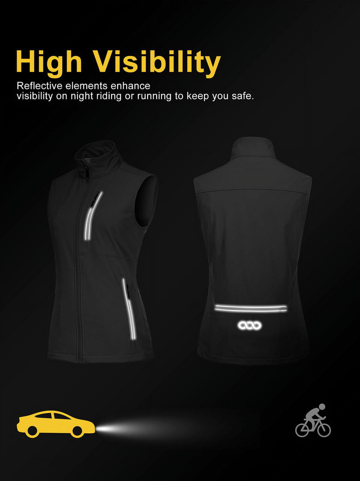 Off Road Ventures Women's Lightweight Vest Waterproof Windproof Outerwear Cycling Sleeveless Jacket for Hiking Travel