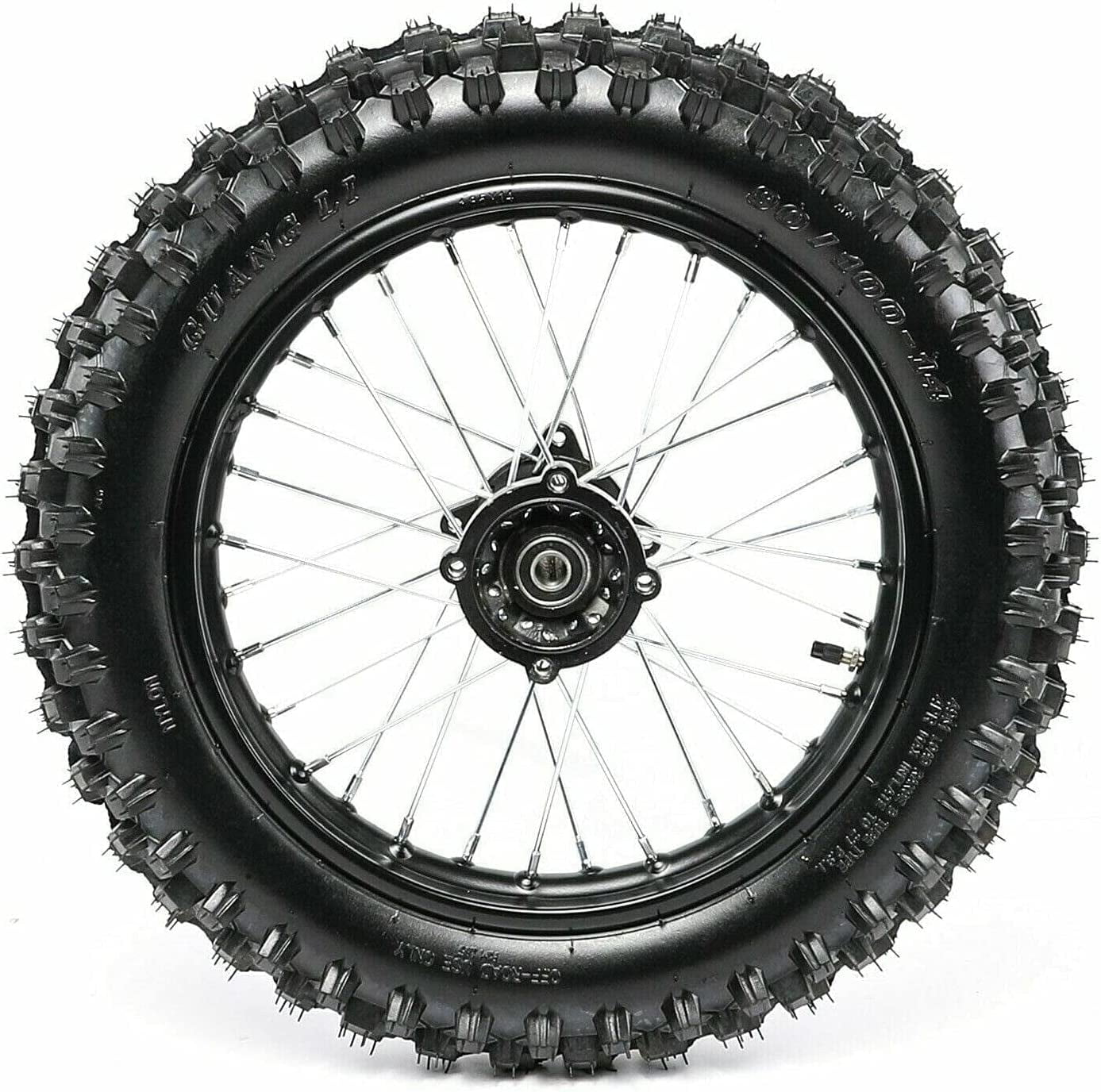 Miumaeov 70/10014 inch Rear Wheel Tire and Rim For Pit Dirt Bike