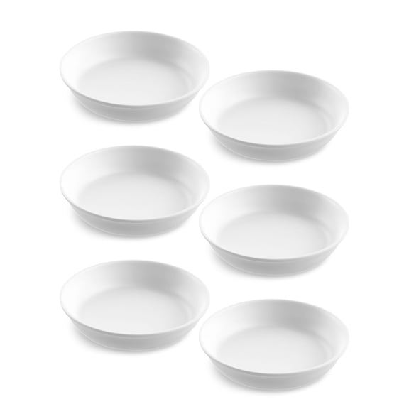 Edge Matte Melamine Low Bowl - White - 8.5" - Set of 6