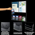 thumbnail image 5 of 2 Pcs Clear Acrylic Brochure Holder Wall-Mount Poster Rack Wall Literature Stand, 5 of 15