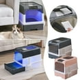 thumbnail image 3 of Cat Litter Box Large Foldable with Lid Front Top Entry Polypropylene Easy Clean Odor Resistant 15.4x18.8x12.7 Inch, 3 of 3