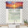 thumbnail image 3 of Beach Curtains Valances for Home Decor Seaside Sunset Ocean Waves Blue Sky Seagull Coastal Window Treatment Valance Curtains for Bathroom 54 by 18 in, 1 Panel, 3 of 6
