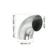 thumbnail image 2 of Uxcell 2 Inch OD 201 Stainless Steel Butt, 4 Pack 90 Degree Elbow Pipe Fitting Bend Welding for Stair Handrail, 2 of 7