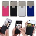 thumbnail image 2 of Chicmine Solid Color Silicone ID Credit Card Sleeve Earphones Storage Phone Back Case, 2 of 11