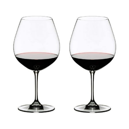 Riedel 6416/07 VINUM Stemmed Pinot Noir Crystal Red Wine Glass, Set of 2, Clear