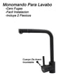 thumbnail image 3 of Monomando Para Fregadero Rubinett Cuello Angular Acero Negro Mate, 3 of 6