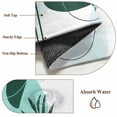 thumbnail image 6 of Round Area Rug 6 Ft, Boho Geometric Washable Non-Slip Circle Carpet for Living Room/Bedroom, Aqua Ethnic Abstract Stripes Leaves Low-Profile Indoor Mats Collection Rugs for Residential, 6 of 7