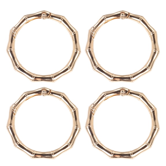 4 Pcs Gold Purse Keychain Rings Metal Spring Snap Clips Hook Handbag Wallet