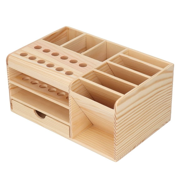 Tool Parts Box, Fine Workmanship Classified Storage Synthetic Wood Scratch Repair Tool Organizer for Studio