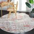 thumbnail image 2 of SAFAVIEH Shivan Alaina Abstract Distressed Area Rug, Ivory/Rust, 6'7" x 6'7" Round, 2 of 8