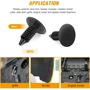 GOOACC 120Pcs Car Bumper Push Retainer Clips & Nylon Fasteners Rivet Kit 6mm 7.6mm 8mm 8.8mm 10mm Door Trim Panel Clips , 1PC Fastener Remover, Black
