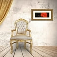 thumbnail image 3 of Atelier B Art Studio 14x7 Gold Ornate Wood Framed with Double Matting Museum Art Print Titled - Red Flower, 3 of 4