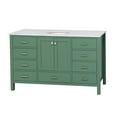 thumbnail image 3 of Horizon 60" Single Bathroom Vanity with Sage Green Cabinet and Engineered Carrara Top, 3 of 5