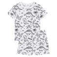 thumbnail image 4 of WIBACKER 2-9T Funny DIY Painted Pajamas for Girls Dinosaur Summer Short Sleeve PJ Set You Can Color With Markers, 4 of 16