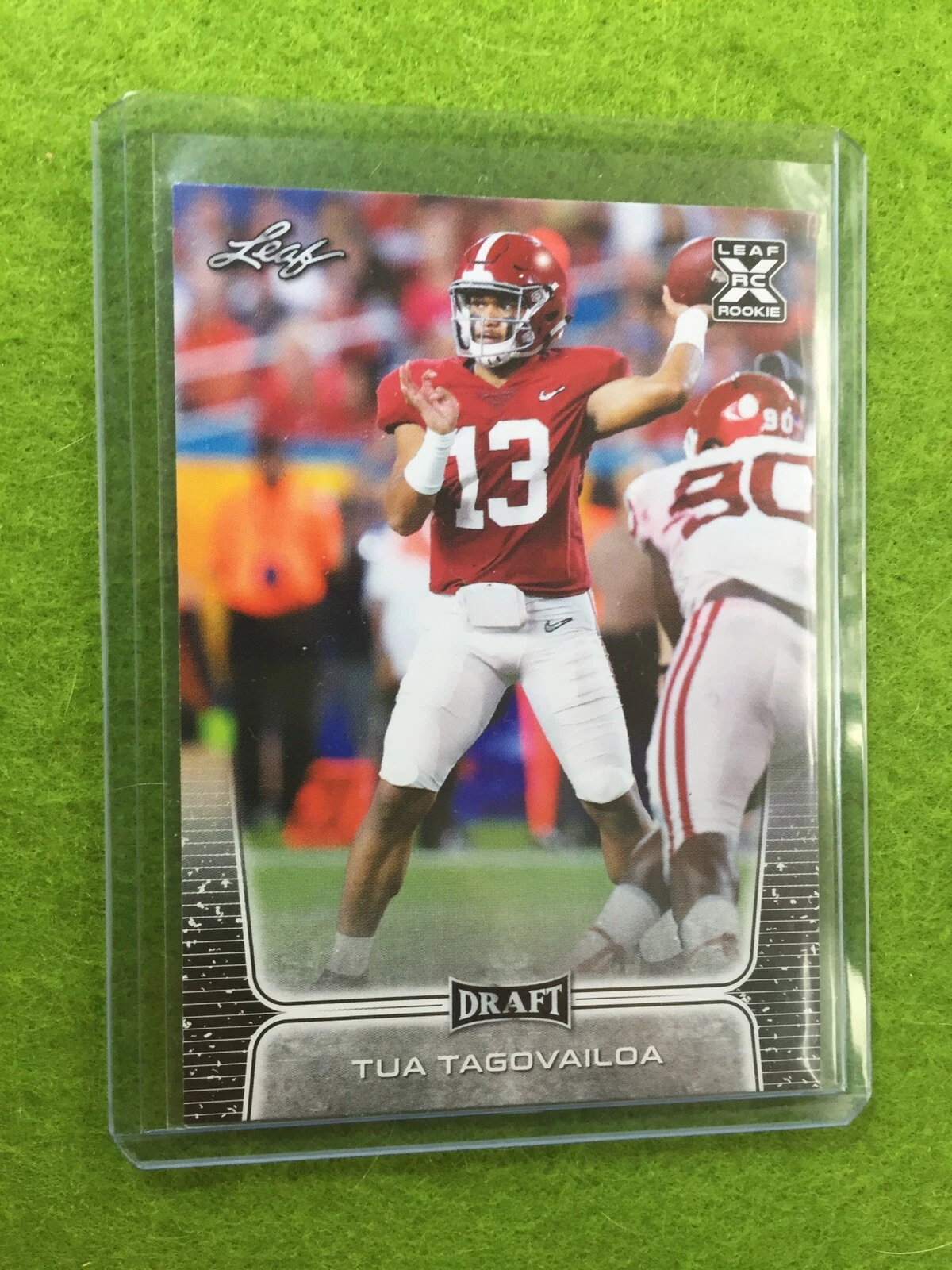 TUA TAGOVAILOA ROOKIE CARD JERSEY #13 ALABAMA RC 2020 Leaf Draft Football