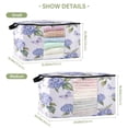 thumbnail image 2 of Foldable Clothes Storage Bags Clothes Organizer Bin with Clear Windows for Clothes Bedding Blue Hydrangea, 2 of 6