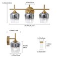 thumbnail image 3 of Luminarias LED para tocador de baño foucasal, color gris claro, 3 luces, 3 of 9