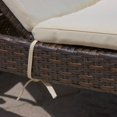 thumbnail image 3 of Lenin Outdoor Wicker Adjustable Armless Chaise Lounge with Cushion - Multibrown and Beige, 3 of 11