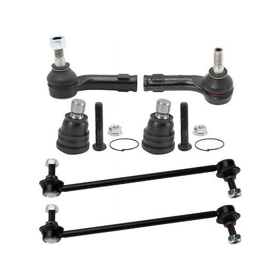 Front Ball Joint Sway Bar Link Tie Rod End Kit 6 Piece - Compatible with 2011 - 2018 Ford Fiesta 2012 2013 2014 2015 2016 2017
