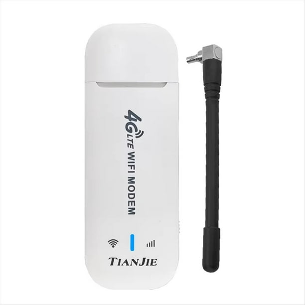 Enrutador WiFi 4G LTE, Módem USB Portátil con Antenas, Punto de Acceso de Alta Velocidad de 150 Mbps, Compatible con 10 Dispositivos (Versión Europea)