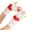 White, variant on Women's Solid Color Knit Gloves with Heart Pattern Half Finger Warm Handwear