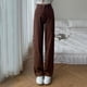 thumbnail image 1 of Pantalones vaqueros marrones de cintura alta para mujer, Vaqueros sueltos rectos de pierna ancha, ropa de calle informal Y2k, pantalones holgados Vintage, Verano, 1 of 3