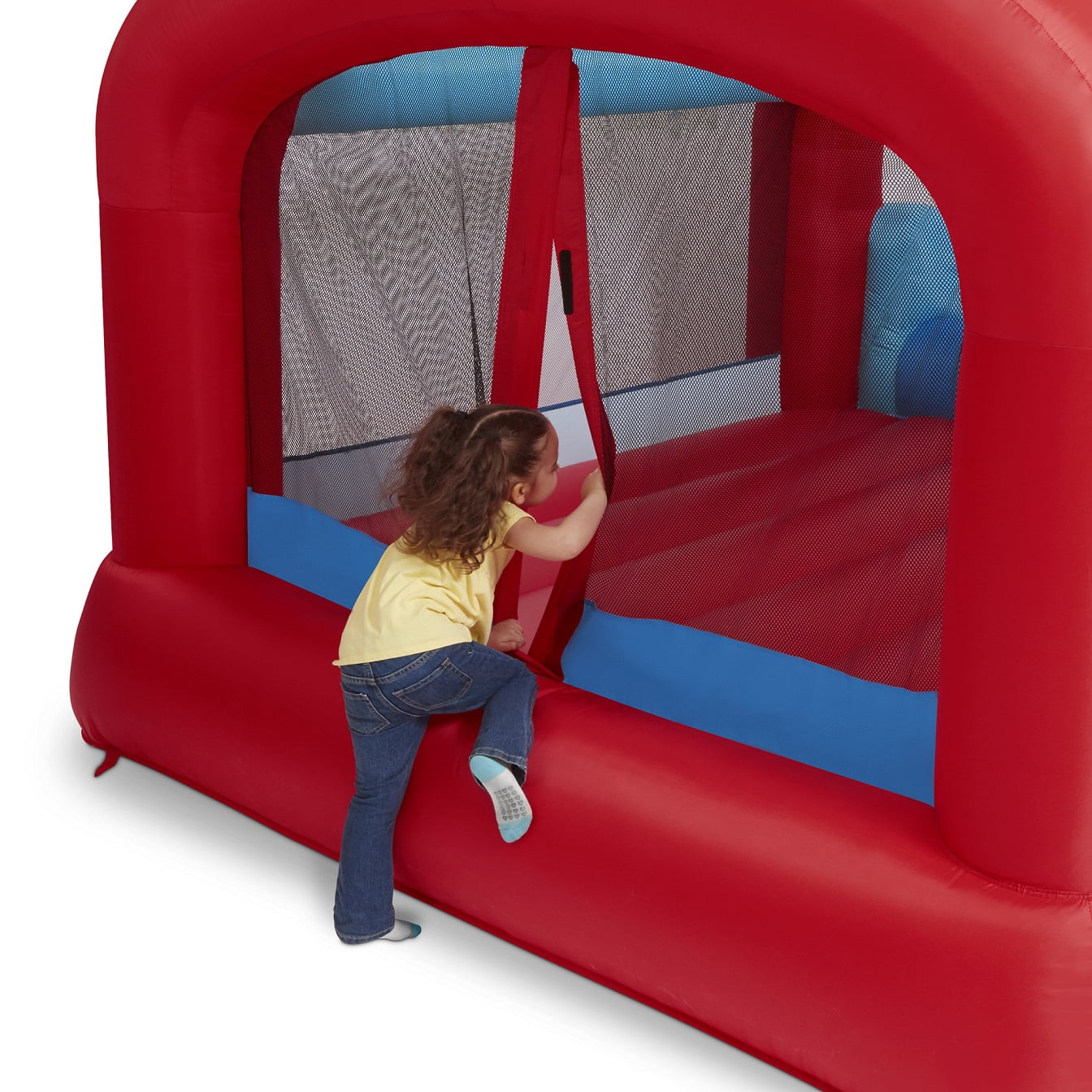 Radio Flyer Backyard Inflatable Toddler Bounce House With Slide and Air Blower for Outdoor Use