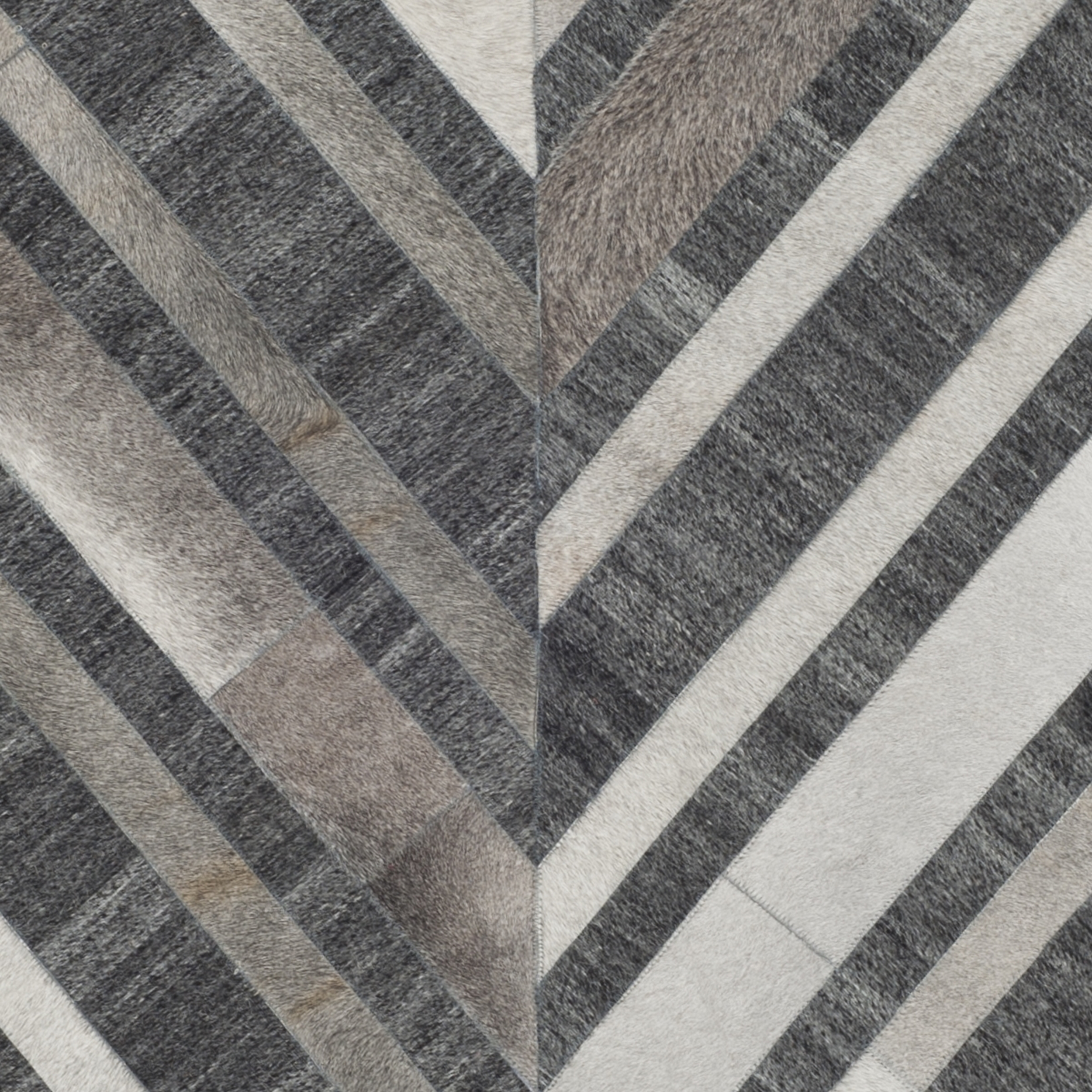 SAFAVIEH Studio Leather Byrne Geometric Runner Rug, Ivory/Dark Grey, 2'3" x 7'