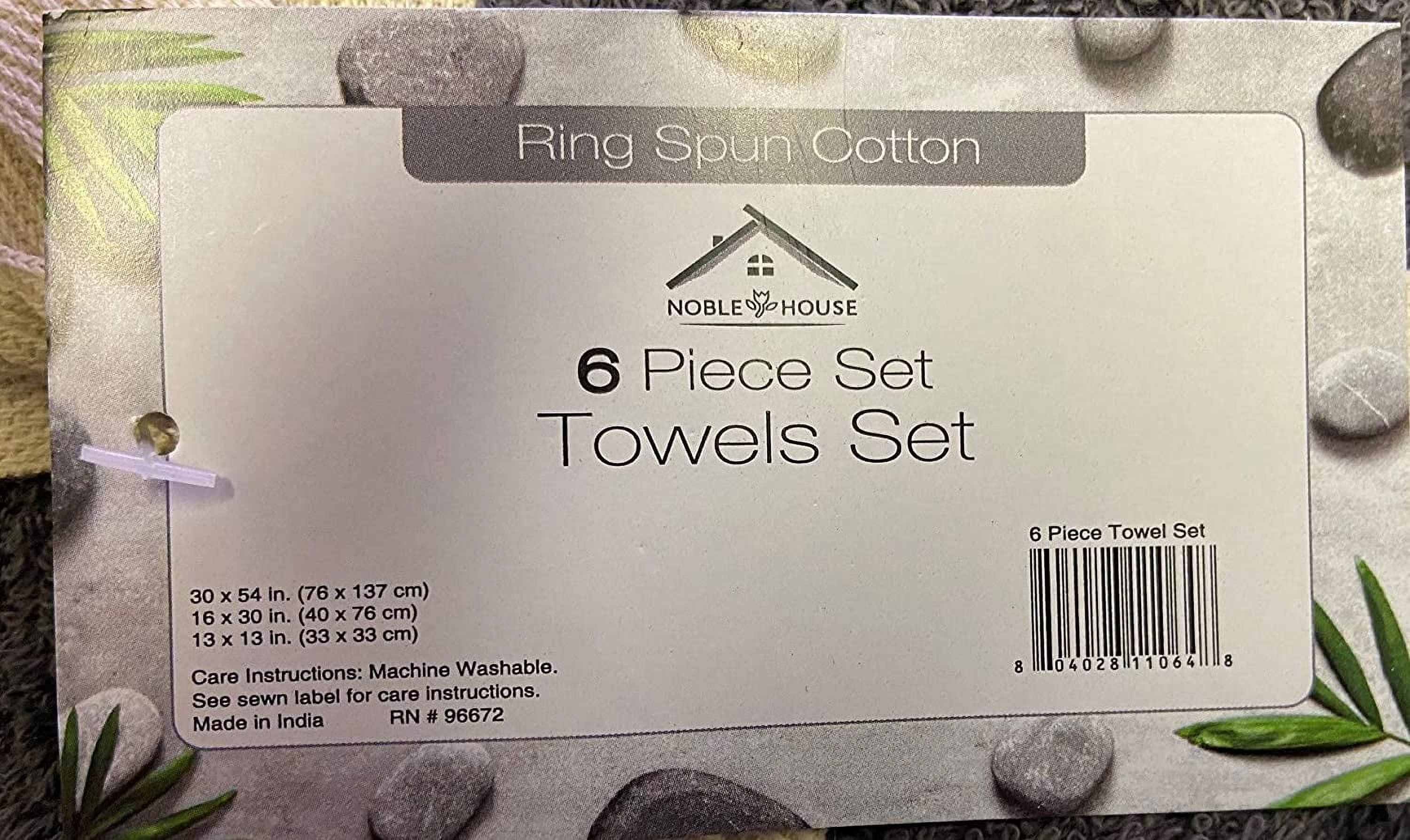 Faith, Hope, Love Home Décor BathEssentials 100% Cotton Extra Heavy 6 Piece Bath Towel Set - Blue