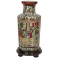thumbnail image 2 of Handmade Porcelain 12-inch Rose Medallion Vase (China), 2 of 5