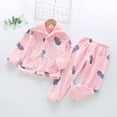 thumbnail image 5 of KYAIGUO Toddler Baby Boys Girls Fleece Pajama Set Kids Warm Fleece Matching Sleepwear Set Tops+pants Outfits Sleepwear 1-13T, 5 of 10