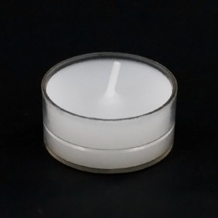 White Unscented Tealight Candles In Clear Cups Burn Time 5 Hour Set Of 50