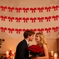 thumbnail image 6 of hulanddfd Red Bows Garland - 118.11" Felts Bows Long String Banners Bows Background Wall Decoration for Wedding Party Family Gathering, 6 of 9