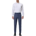 thumbnail image 2 of INSPIRE CHIC Men's Striped Dress Pants Flat Front Trousers Business Pant, 2 of 6
